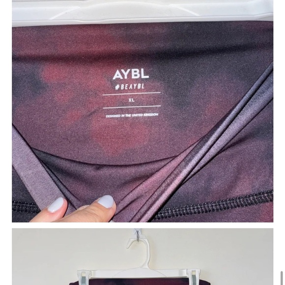 AYBL Core Leggings Purple TieDye High Waisted Womens XL - Picture 6 of 6